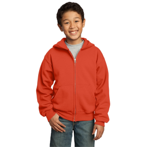 Port & Company - Youth Core Fleece Full-Zip Hooded Sweatshirt